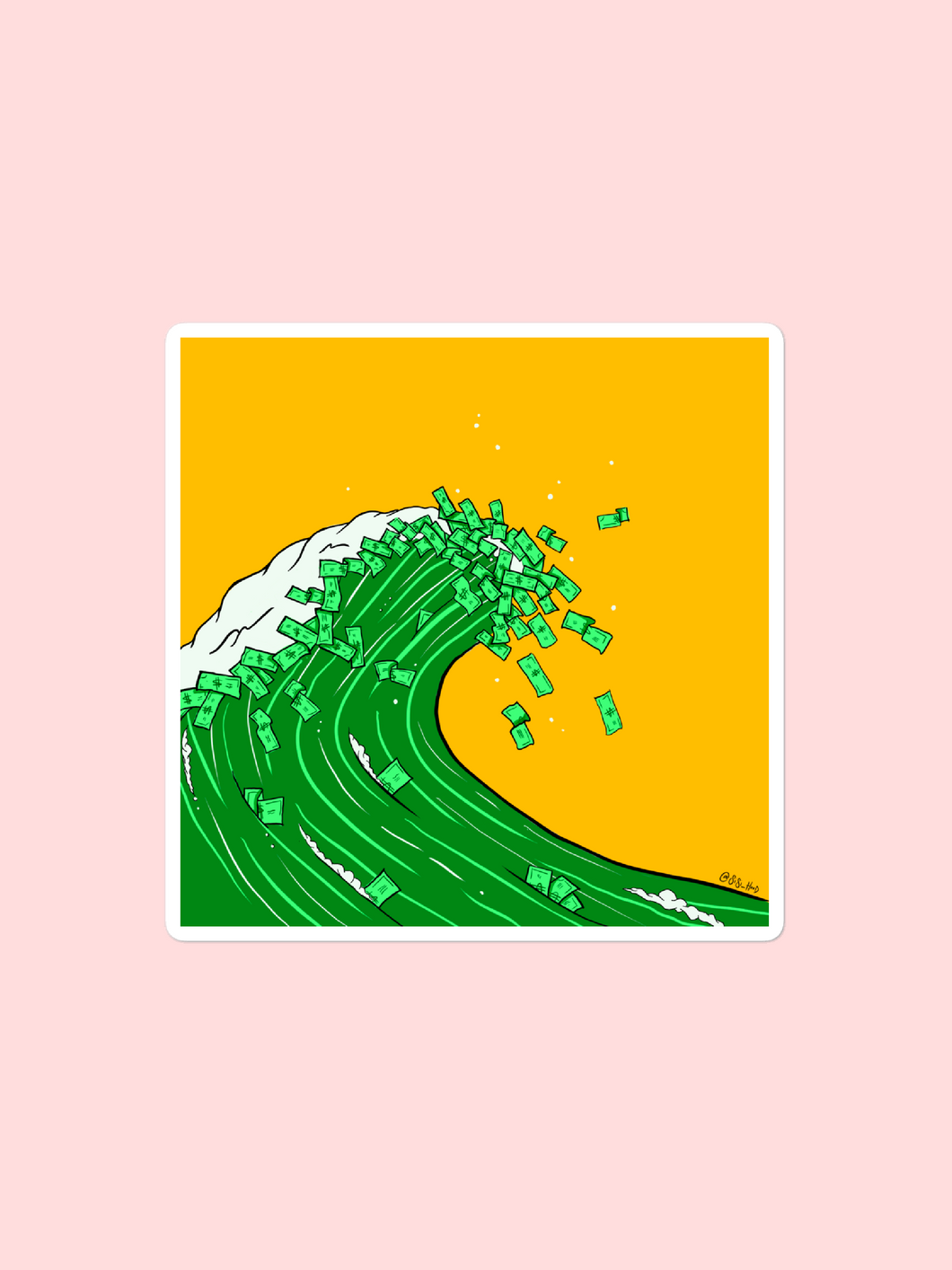 Sticker- Money Waves