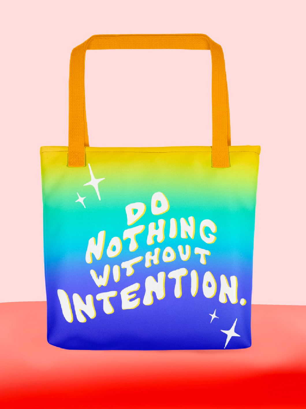 Tote Bag- 'Do Nothing Without Intention' Blue